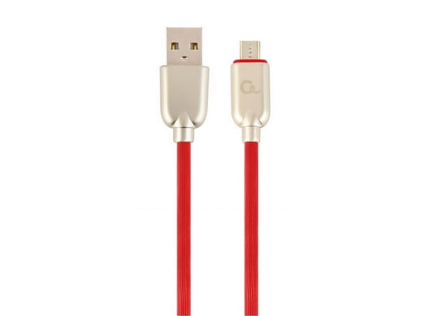 Cablexpert Premium - USB-kabel - Micro-USB type B (hann) til USB (hann) - USB 2.0 - 2.1 A - 1 m - rød
