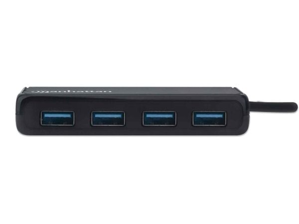 Manhattan 164900, USB 3.2 Gen 1 (3.1 Gen 1) Type-A, USB 3.2 Gen 1 (3.1 Gen 1) Type-A, 5000 Mbit/s, Svart, Akrylonitril-butadien-styren (ABS), 0,135 m