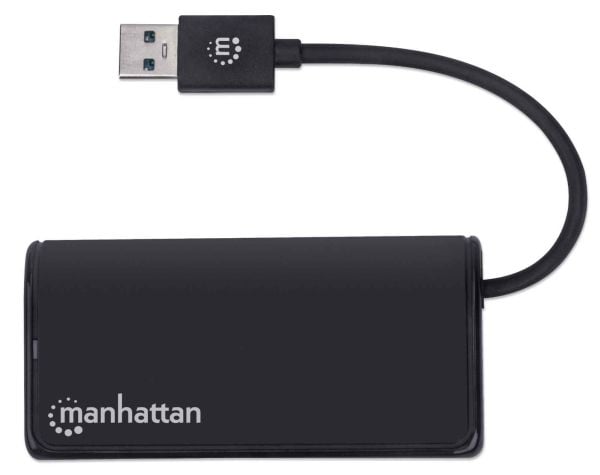 Manhattan 164900, USB 3.2 Gen 1 (3.1 Gen 1) Type-A, USB 3.2 Gen 1 (3.1 Gen 1) Type-A, 5000 Mbit/s, Svart, Akrylonitril-butadien-styren (ABS), 0,135 m