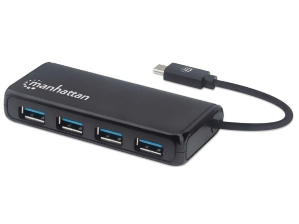 Manhattan 164924, USB 3.2 Gen 1 (3.1 Gen 1) Type-C, USB 3.2 Gen 1 (3.1 Gen 1) Type-A, 5000 Mbit/s, Sort, Acrylonitrilbutadienstyren, 0,135 m