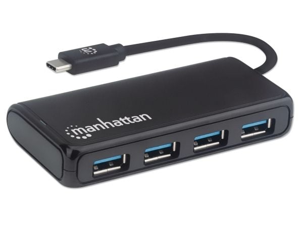 Manhattan 164924, USB 3.2 Gen 1 (3.1 Gen 1) Type-C, USB 3.2 Gen 1 (3.1 Gen 1) Type-A, 5000 Mbit/s, Sort, Acrylonitrilbutadienstyren, 0,135 m
