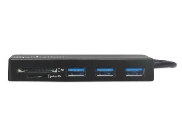 Manhattan 164948, USB 2.0 Type-C, USB 3.2 Gen 1 (3.1 Gen 1) Type-A, MMC, MicroSD (TransFlash), MicroSDHC, MicroSDXC, SD, SDHC, SDXC, 5000 Mbit/s, M...