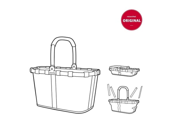 Reisenthel BK7041, Handlekurv, Sort, Gull, Aluminium, Polyester, 22 l, 480 mm, 280 mm