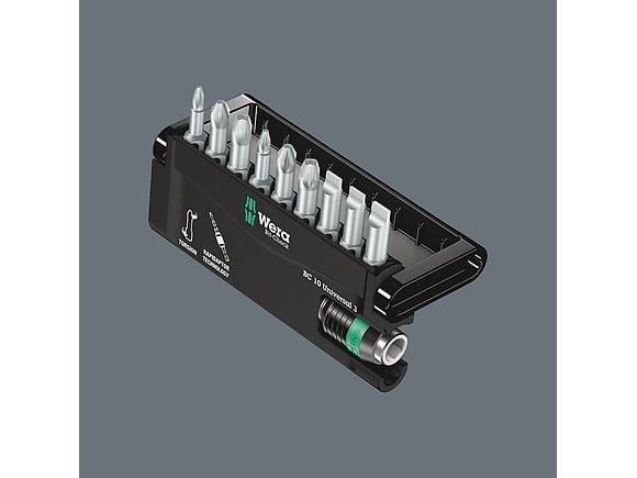 Wera 05073410001, 10 stykker, Philips, Pozidriv, Spor/slot, PH 1, PH 2, PH 3, PZ 1, PZ 2, PZ 3, 200 mm, 15 mm