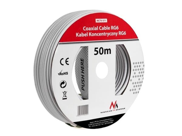 Maclean MCTV-571 - Kabel i store partier - 50 m - dobbeltskjermet koaksial