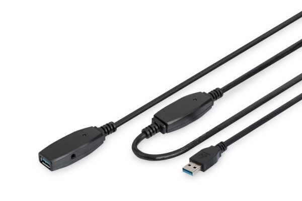 DIGITUS - USB forlængerkabel - USB Type A (han) til USB Type A (hun) - USB 3.0 - 15 m - aktiivinen - lajittelu - lajittelu