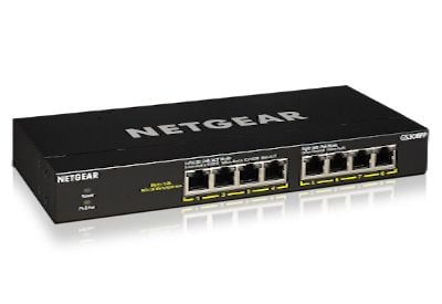 NETGEAR GS308PP - Switch - ikke-styrt - 8 x 10/100/1000 (PoE+) - stasjonær, veggmonterbar - PoE+ (83 W) - DC-strøm
