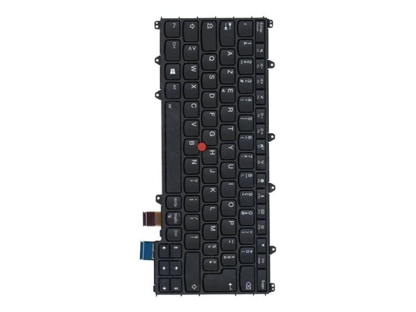 Lenovo - Erstatningstastatur for bærbar PC - bakbelysning - Fransk - svart - FRU