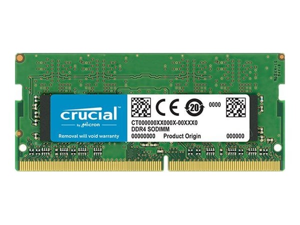 Crucial - DDR4 - sett - 64 GB: 2 x 32 GB - SO DIMM 260-pin - 3200 MHz / PC4-25600 - CL22 - 1.2 V - ikke-bufret - ikke-ECC
