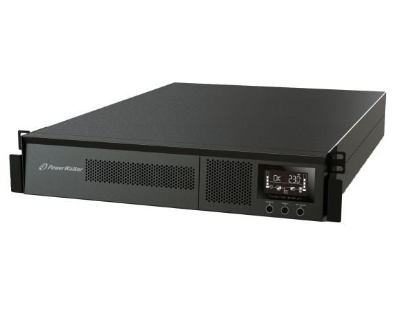 PowerWalker VFI 1000 RMG PF1 - UPS (rackmonterbar/ekstern) - 1000 watt - 1000 VA - 7 Ah - RS-232, USB - utgangskontakter: 8 - 2U