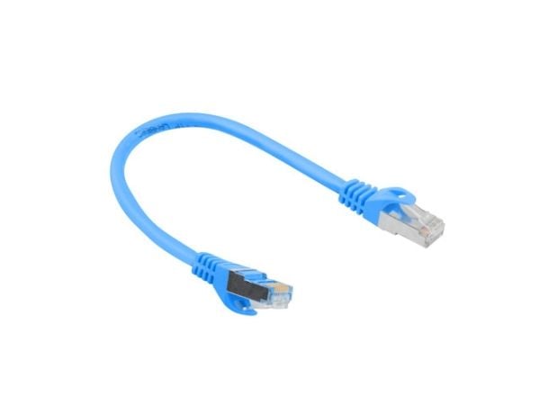 Lanberg - Patch-kabel - RJ-45 (hane) till RJ-45 (hane) - F/UTP (folieöverdraget oskärmat tvinnat par) - CAT 6 - formpressad, hakfri, tvinnad - blå,...