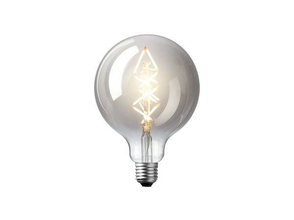DEKOPÆRE LED 6W globe zig zag Ø125 mørktonet glass