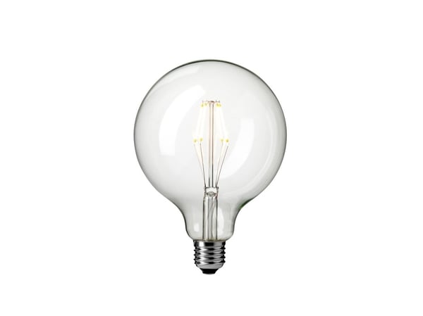 Dekor-LED-pære 4W Globe Basic Ø125 klart glass