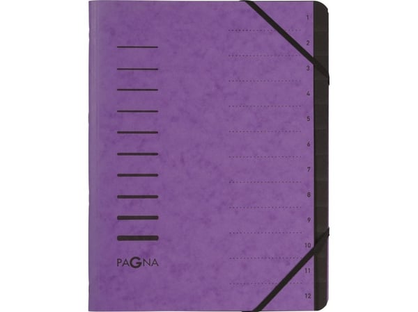 PAGNA mappe 12 rom 1-12 aubergine