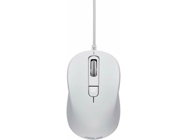 ASUS MU101C Blue Ray Silent - Mus - høyre- og venstrehåndet - optisk - 3 knapper - kablet - USB - hvit