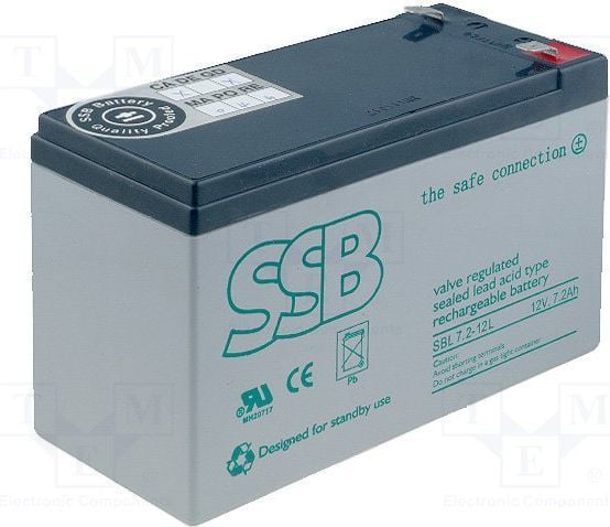 SSB SBL 7.2-12L - UPS-batteri - 1 x batteri - blysyre - 7.2 Ah