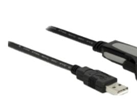 DeLOCK 65962, Musta, 3 m, USB A-tyyppi, DB-9, Uros, Uros