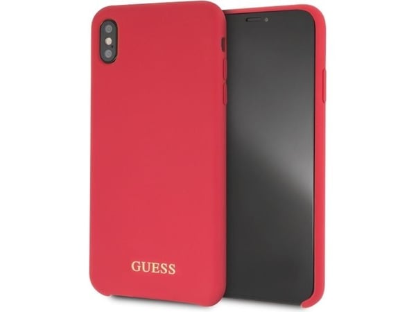 Guess GUHCI65LSGLRE iPhone Xs Max red hard case Silicone