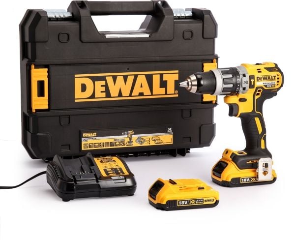 DeWALT DCD796D2-QW - Vasaraporakone/porakone - akkuporakone - 2-nopeuksinen - avaimeton porakärry 13 mm - 70 N-m - 2 akkua - 18 V