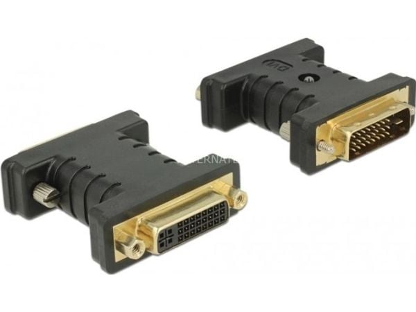 Delock - Videoadapter - enkeltlink - DVI-D (han) til DVI-I (hun) - tommelskruer - sort