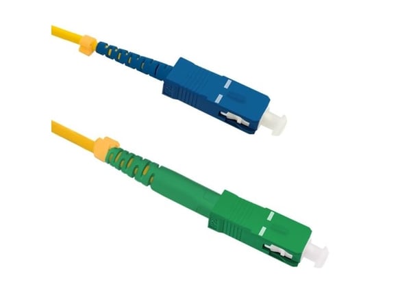 Qoltec Simplex - Patch-kabel - SC/APC enkelläge (hane) till SC/UPC enkelläge (hane) - 2 m - fiberoptisk - simplex - 9 / 125 mikrometer - G.652D - h...