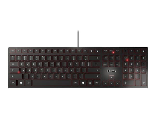 CHERRY KC 6000 SLIM, Täysikokoinen (100 %), USB, Musta