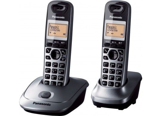 Panasonic KX-TG2512PDT - Trådløs telefon med anrops-ID - DECT\GAP + ekstra håndsett