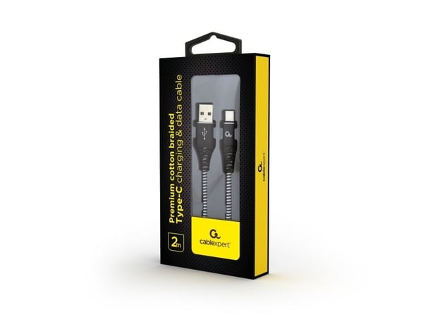 Cablexpert Premium - USB-kabel - USB-C (hann) til USB (hann) - USB 2.0 - 2.1 A - 2 m - svart, hvit