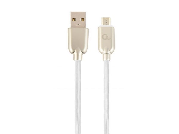 Cablexpert Premium - USB-kabel - Micro-USB type B (hann) til USB (hann) - USB 2.0 - 2.1 A - 2 m - hvit