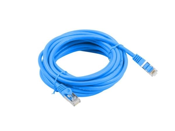 Lanberg - Koblingskabel - RJ-45 (hann) til RJ-45 (hann) - foliebelagt uskjermet tvinnet kabelpar (F/UTP) - CAT 6 - formstøpt, uten hindringer, fler...