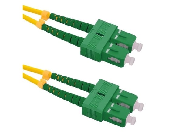 Qoltec - Koblingskabel - SC/APC-enkeltmodus (hann) til SC/APC-enkeltmodus (hann) - 1.5 m - fiberoptisk - dupleks - 9 / 125 micron - G.652D - haloge...