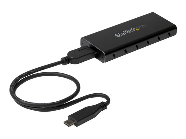 Startech M.2 SSD Enclosure for M.2 SATA SSDs - USB 3.1 (10Gbps) with USB-C Cable - External Enclosure for USB-C Host - Aluminum (SM21BMU31C3) - Dre...