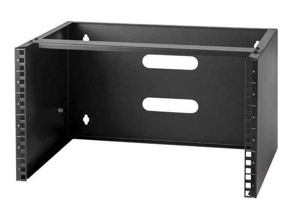 Startech Wall Mount Patch Panel Bracket - 6U - 14in Deep (WALLMOUNT6) - Skap - veggmonterbar - svart - 6U - 19"