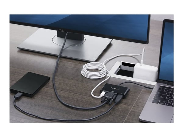 StarTech.com USB-C VGA-moniporttisovitin - USB-A-portti - Power Delivery (USB PD) - USB C -sovitinmuunnin - USB C -dongle (CDP2VGAUACP) - telakoint...