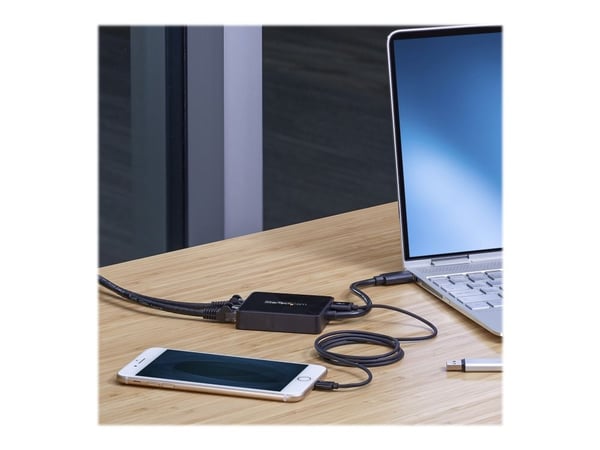 Startech USB 3.0 to Dual Port Gigabit Ethernet Adapter w/ USB Port - 10/100/100 - USB Gigabit LAN Network NIC Adapter (USB32000SPT) - Nettverksadap...