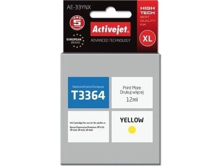 Activejet AE-34YNX, Høyt (XL) utbytte, Gult, Fargestoffbasert blekk, 14 ml, 1 stykker, Enkeltpakke