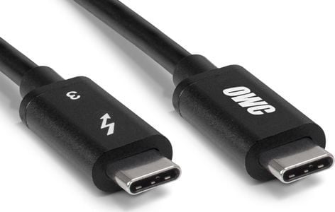 OWC Premium - Thunderbolt-kaapeli - 24-nastainen USB-C (han) til 24-nastainen USB-C (han) - Thunderbolt 3 - 1 m - 5K-tuki - lajittelu - lajittelu