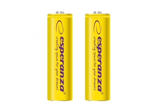 Esperanza - Paristot 2 x AA-tyyppi - NiMH - 2000 mAh - gul