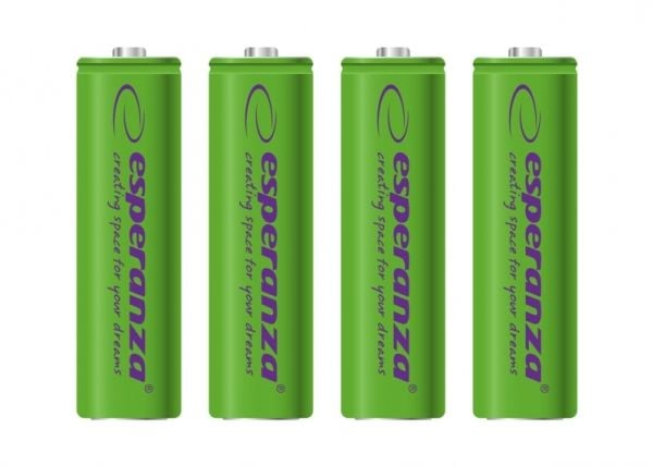 Esperanza - Akku 4 x AA-tyyppi - NiMH - 2000 mAh - vihreä