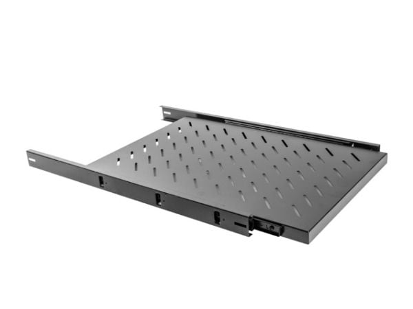 Lanberg - Rack-hylle - RAL 9004, svart - 1U - 19"