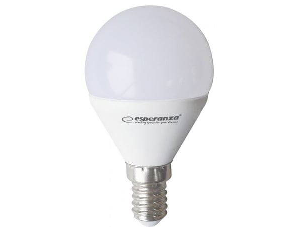 Esperanza - LED-lyspære - form: G45 - E14 - 6 W (ekvivalent 45 W) - klasse A+ - varmt hvitt lys - 3000 K