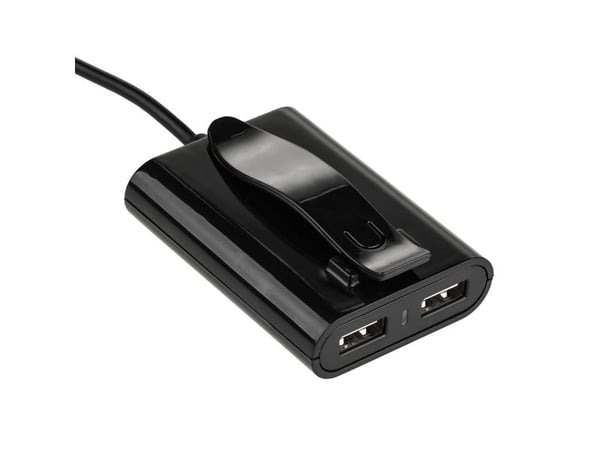 Akyga AK-CH-10 - Bilstrømadapter - 45 watt - 4.8 A - 4 utgangskontakter (USB) - svart