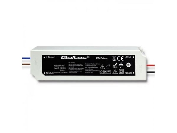 Qoltec - LED driver - 75 Watt - 6.25 A