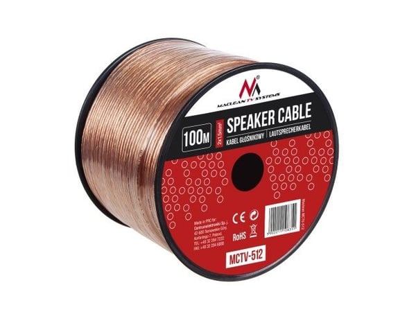 Maclean MCTV-512 - Bulkhögtalarkabel - 1.5 mm² - 100 m - transparent