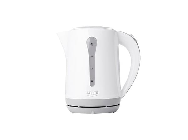 Adler AD 1244, 2,5 l, 2200 W, Vit, Plast, Vattennivå indikator