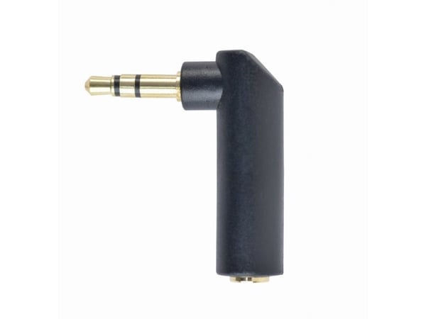 Cablexpert - Rettvinklet adapter - mini-phone stereo 3.5 mm hunn til mini-phone stereo 3.5 mm hann høyrevinklet