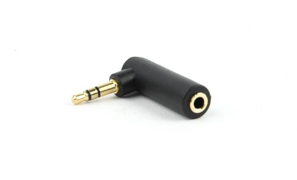 Cablexpert - Rettvinklet adapter - mini-phone stereo 3.5 mm hunn til mini-phone stereo 3.5 mm hann høyrevinklet