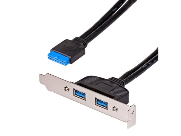 Akyga AK-CA-47 - USB-panel - USB typ A (hona) till 20 pin (hona) - 40 cm