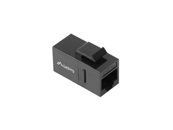 Lanberg - Keystone-kopler - RJ-45 (hunn) til RJ-45 (hunn) - UTP - CAT 5e - svart