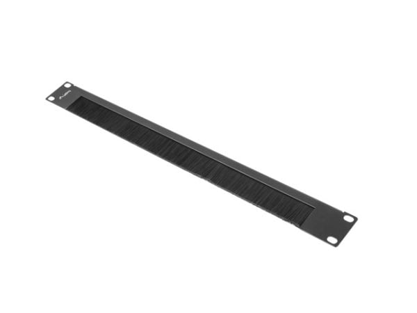 Lanberg - Stativbørstepanel - RAL 9004, svart - 1U - 19"